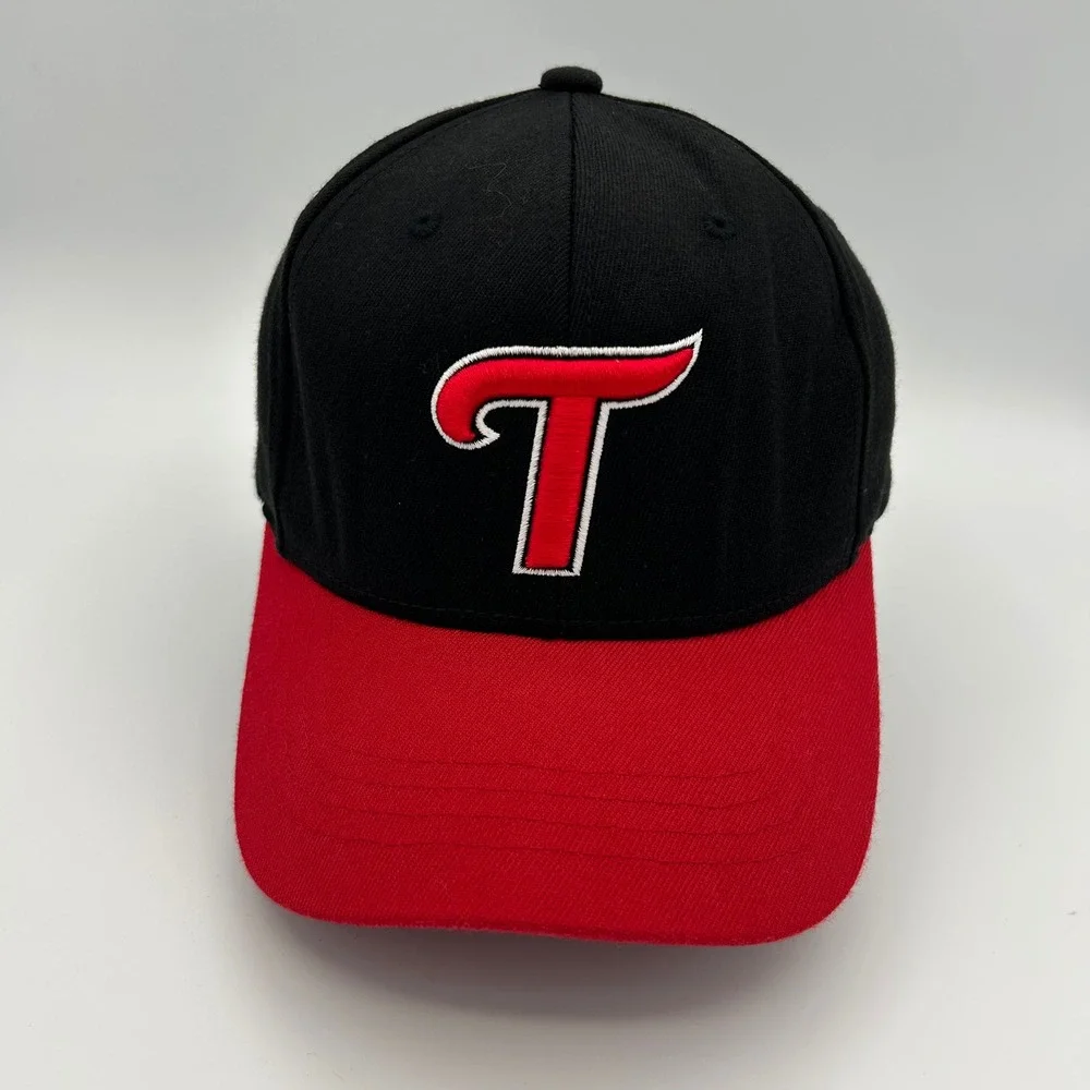 LG Twins Hat ATC Flexfit Baseball Cap Mens S-M Black Red KBO League Sporty